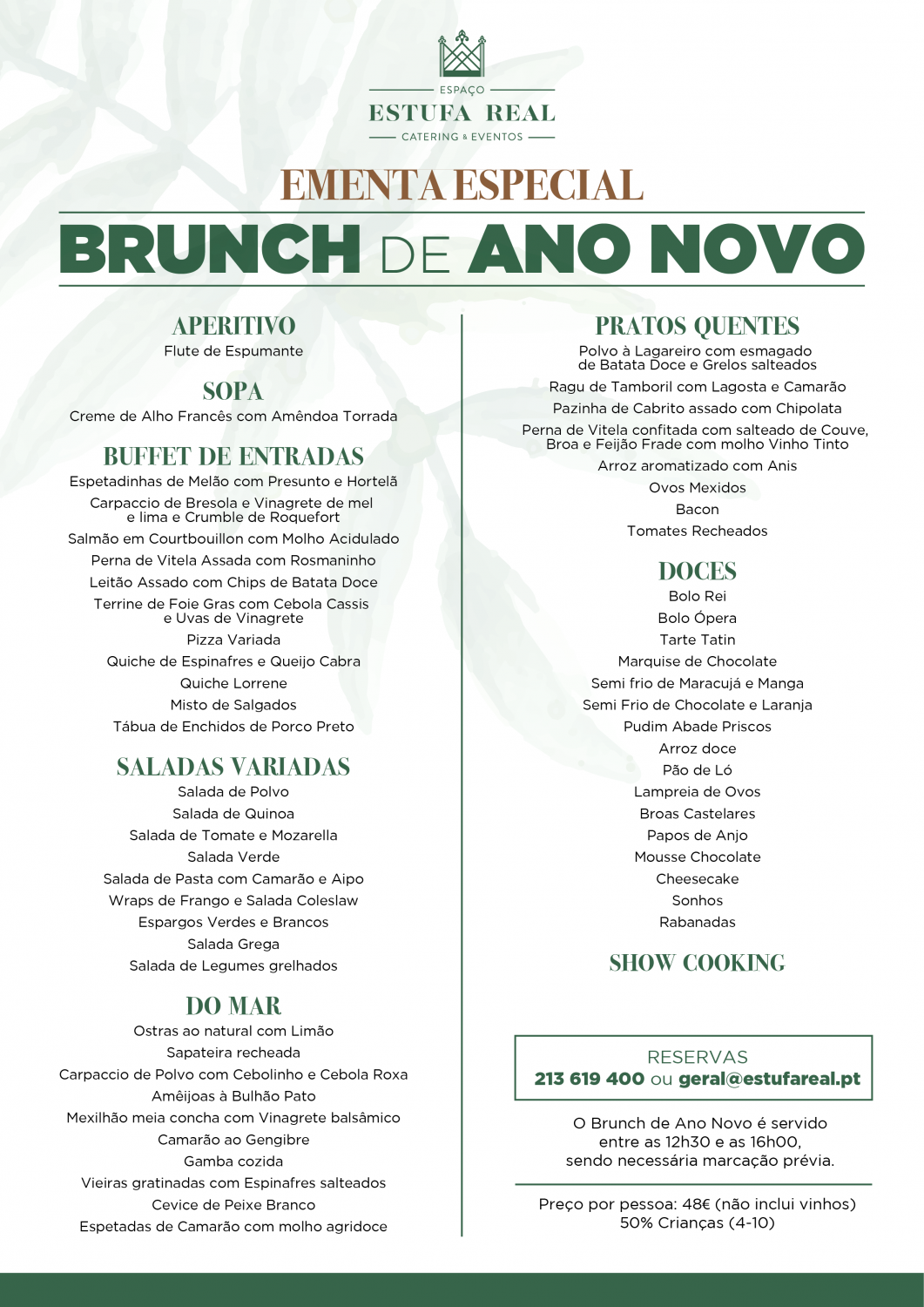 Estufa Real | Brunch de Ano Novo
